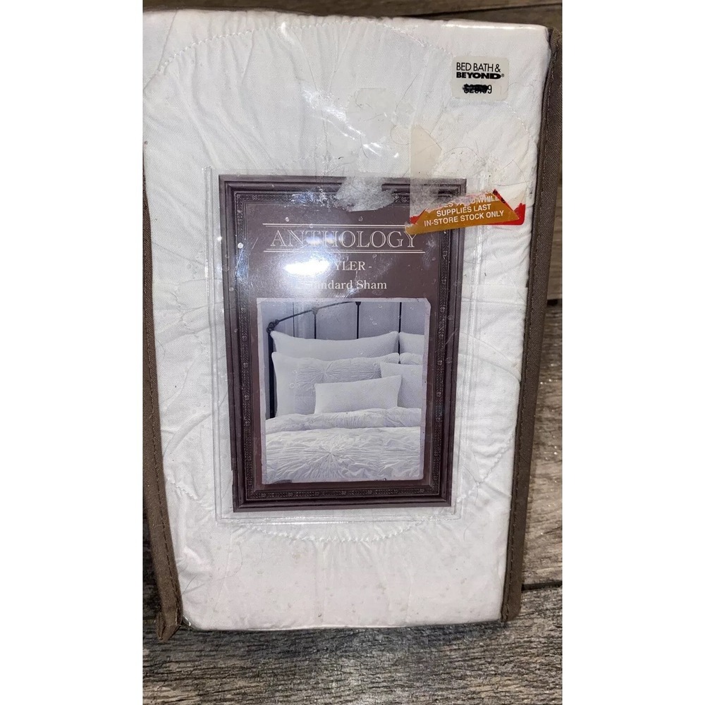 ANTHOLOGY New (1)‎ Tyler White Standard Pillow SHAM Ruched